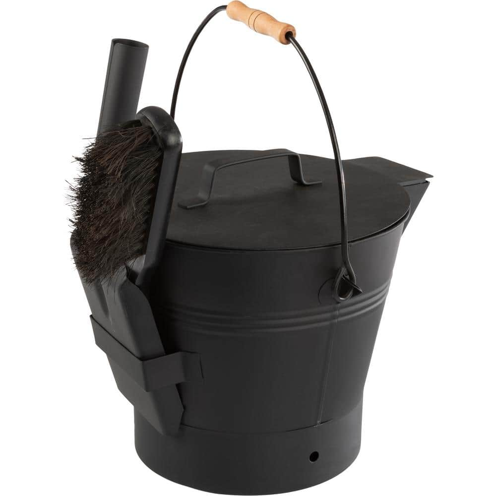 Pure Garden Ash Bucket with Lid, Broom, and Shovel 50-LG1457 - The Home ...