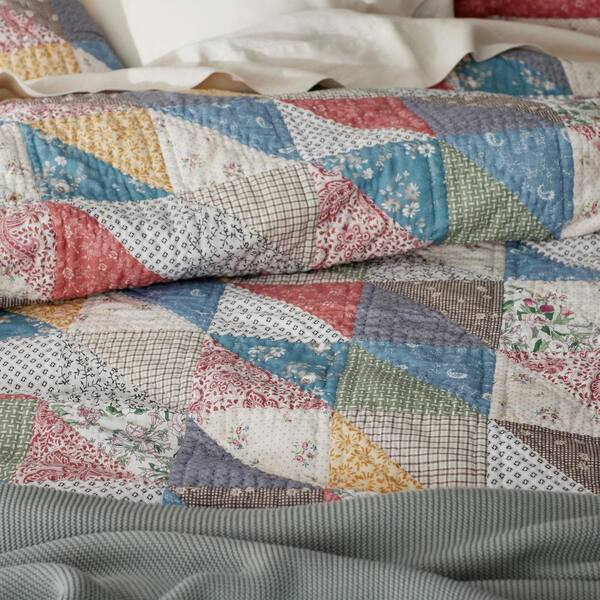 The Company Store Vintage Bliss Multi Twin Cotton Quilt 51150Q-T-MULTI -  The Home Depot