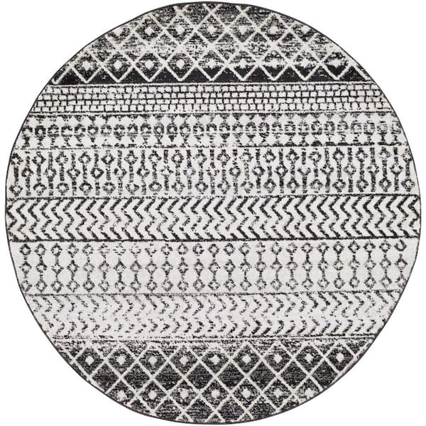 Artistic Weavers Laurine Black White 7, Black White Round Rugs
