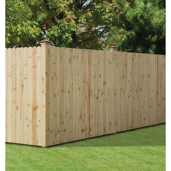 Outdoor Essentials 1 2 in. x 4 in. x 6 ft. Pressure Treated Pine Wood Dog Ear Fence Picket 105690 The Home Depot