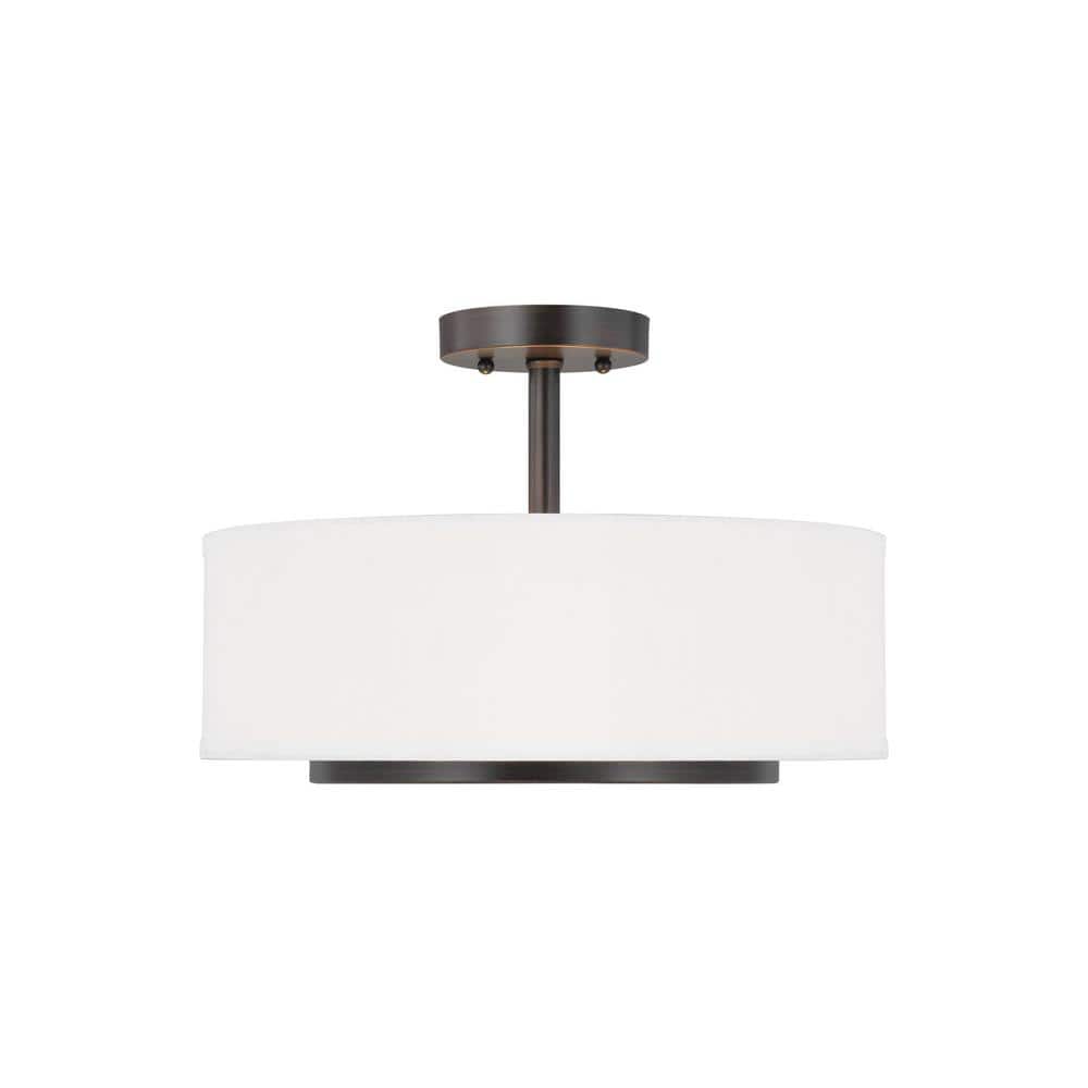 Nance 16.25 in. 2-Light Bronze Semi-Flush Mount Convertible Pendant price history on PriceWatchPro