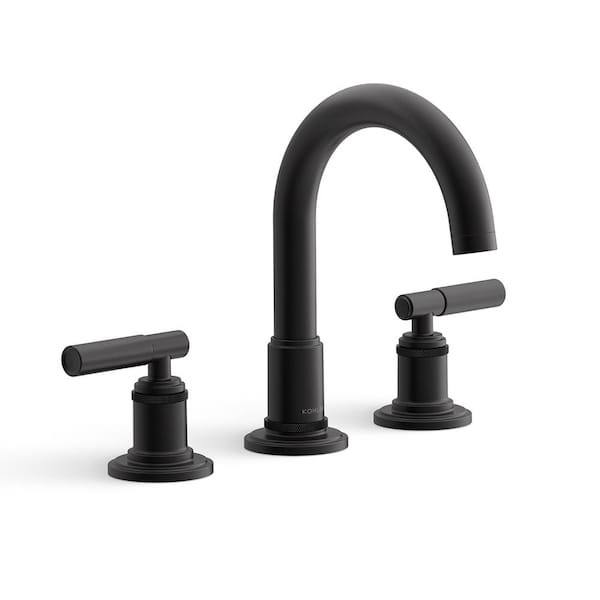 Torrington 8 in. Widespread Double Handle Bathroom Faucet in Matte Black