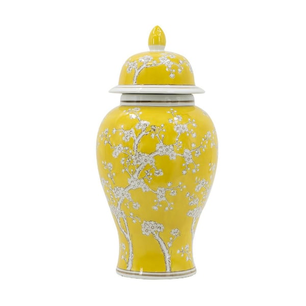 A & B Home Yellow/White Finish Jar 60968 - The Home Depot