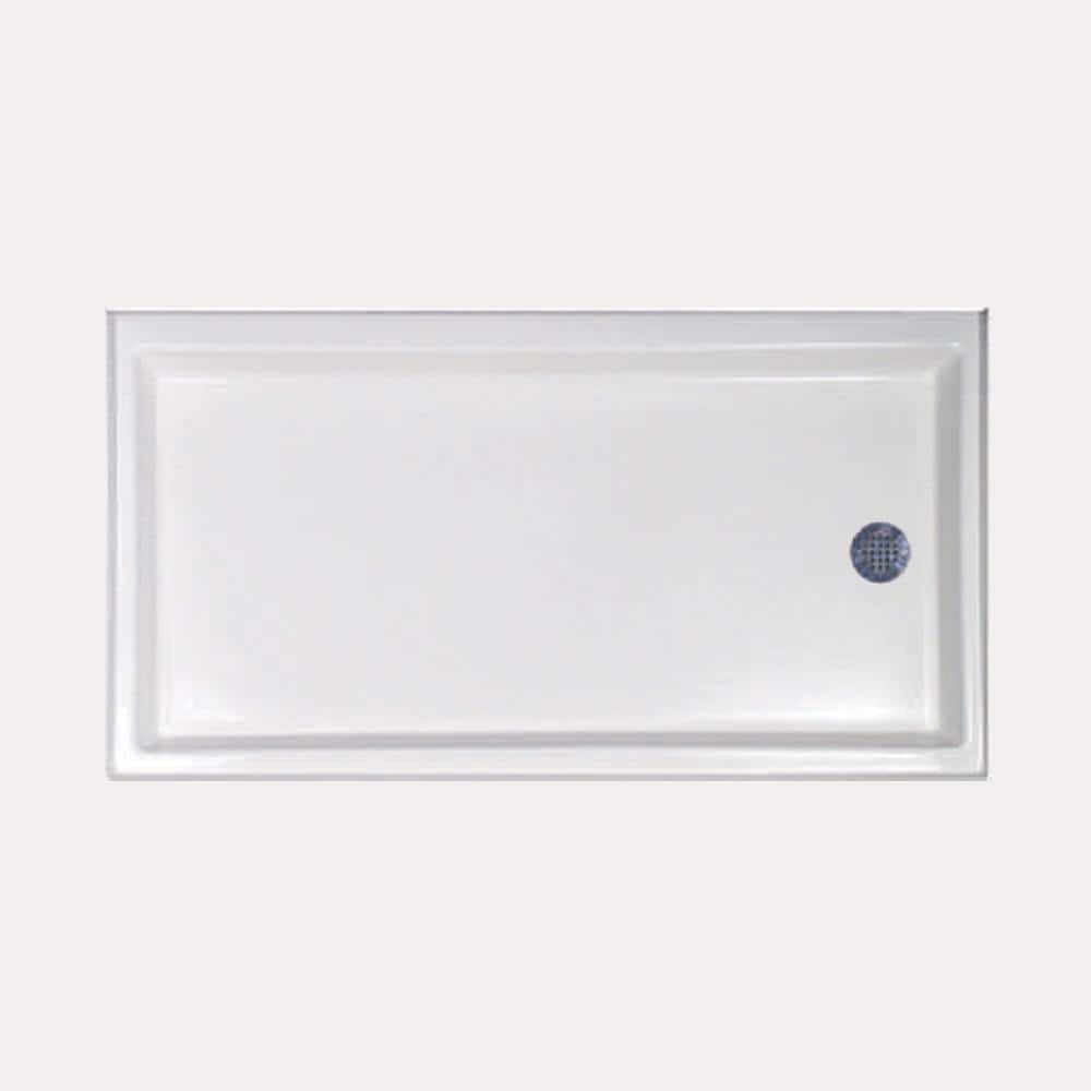 60 in. x 30 in. Single Threshold Shower Base with Right-Hand Drain in White price history on PriceWatchPro