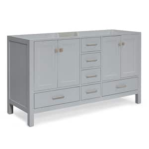 Cambridge 60 in. W x 21.5 in. D x 34.5 in. H Double Freestanding Bath Vanity Cabinet Only in Grey