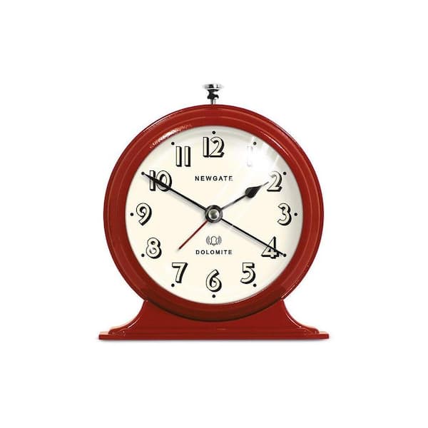 Generic unbranded 6.75 in. Dolomite Red Alarm Clock