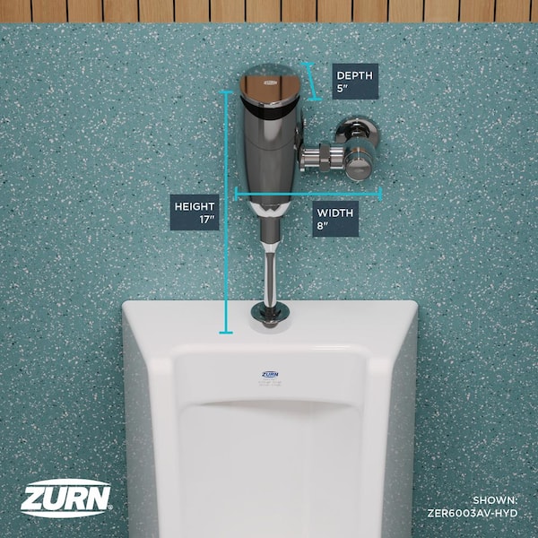 Zurn Top Mount Exposed 0.5 Gal Sensor Flush Valve for Urinal W 