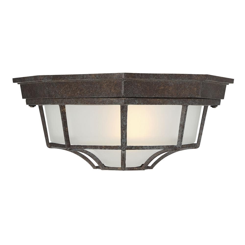 Savoy House 5-2090-72 Outdoor Sconce with Clear Beveled Shades Rustic Bronze 