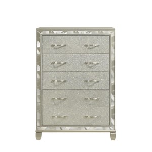 New Classic Furniture Radiance Silver 5-Drawer 39 in. Chest of Drawers