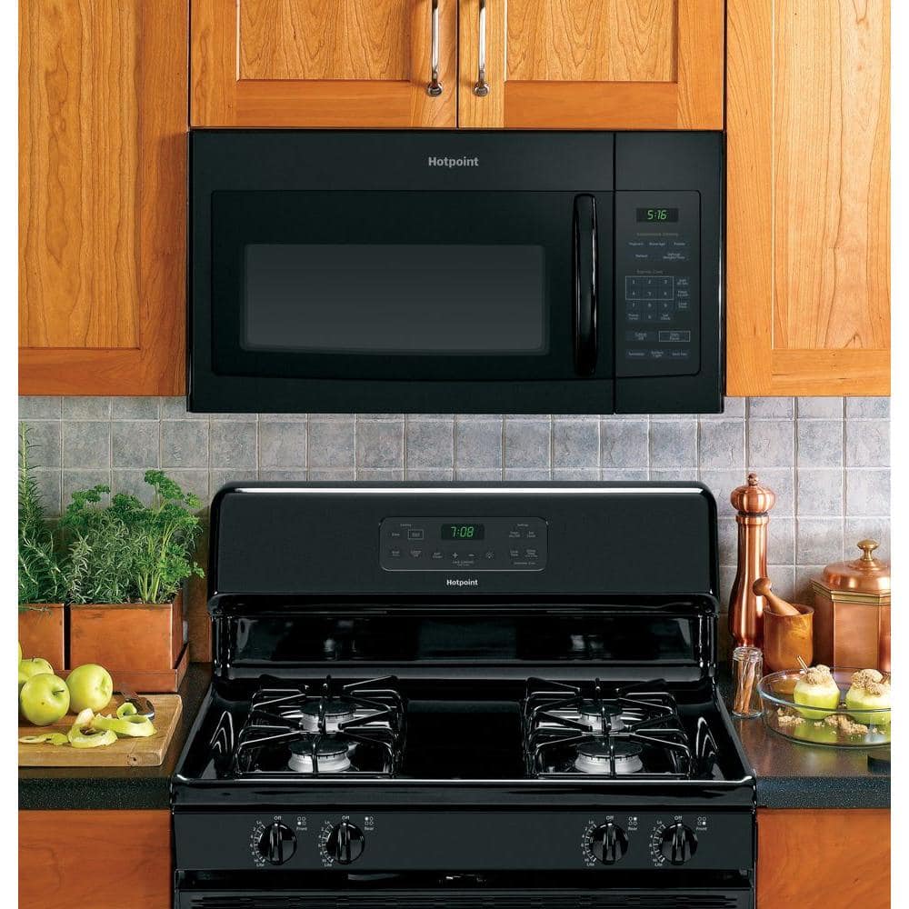 Large Black Over-the-Range Microwave with Electronic Controls