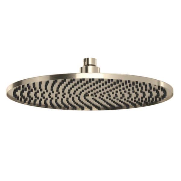 ROHL 1-Spray Pattern 12 in. Wall Mount Fixed Showerhead in Satin Nickel