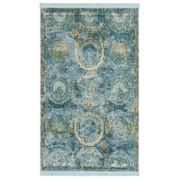 Unique Loom Baracoa Coppelia Light Blue 3' 0 x 5' 0 Area Rug