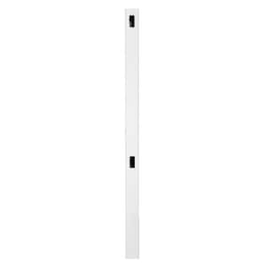 LaFayette 4 in. x 4 in. x 6 ft. White Vinyl Routed Fence End Post