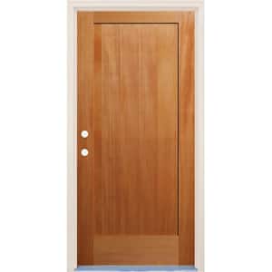 32 in. x 80 in. 1 Panel Shaker Right-Hand/Inswing Unfinished Fir Wood Prehung Front Door