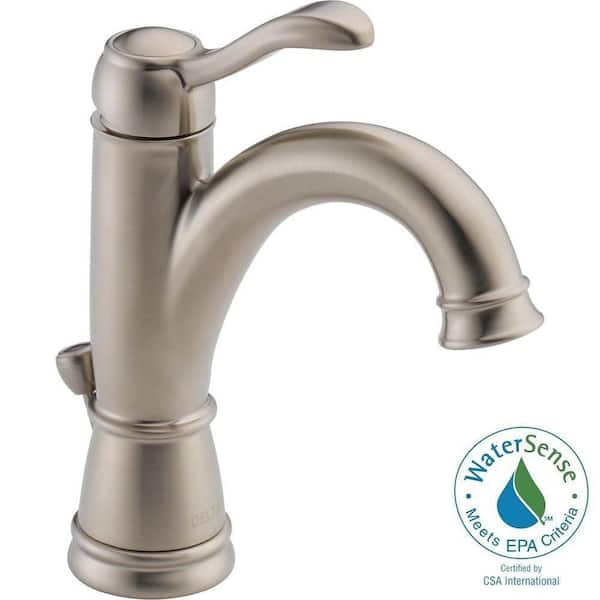 Delta Porter Single Hole Single-Handle High Arc Bathroom Faucet in Brushed Nickel