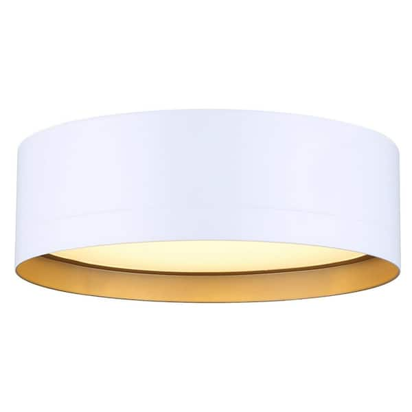 CANARM KYRIE 11.75 in. 1-Light Integrated LED White Modern Flush Mount