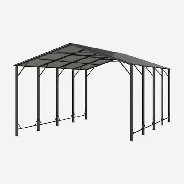 Sizzim 12 ft. W x 20 ft. D Eggshell Shaped Galvanized Steel