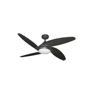 Tuscan 52 in. LED Oil Rubbed Bronze Ceiling Fan and Light with Remote Control