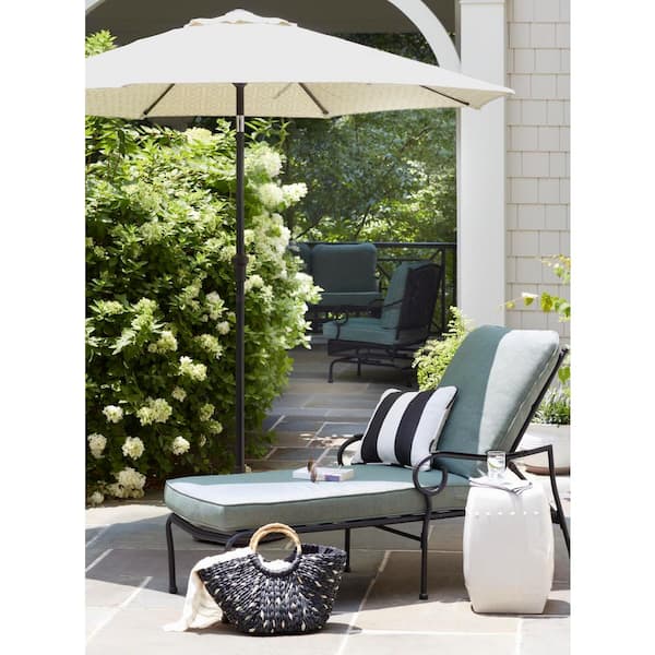 hampton bay amelia springs outdoor chaise lounge with spa cushions