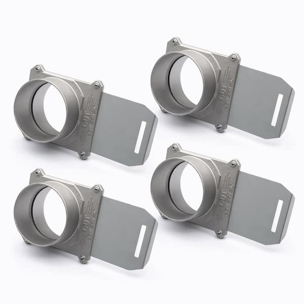 ‎POWERTEC 4 in. Aluminum Blast Gate with Anti Clog and Air Leak Seal for Dust Collection (4-Pack)