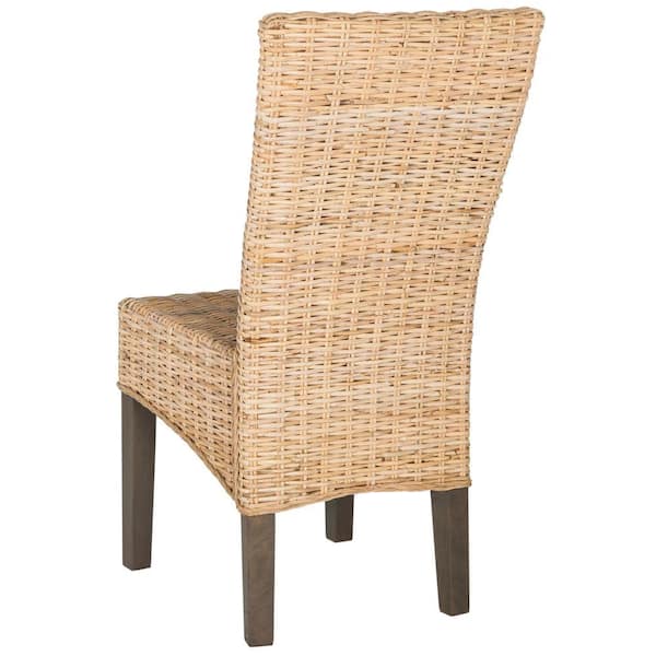 SAFAVIEH Ozias Rattan Chair in Natural (2-Pack) SEA8014C-SET2