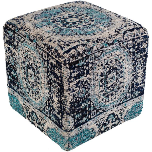 Livabliss Canova Navy Decorative Pouf