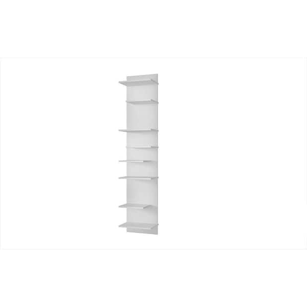 Manhattan Comfort Nelson Captivating 14.96 in. x 9.84 in. Floating White Decorative Shelf Panel