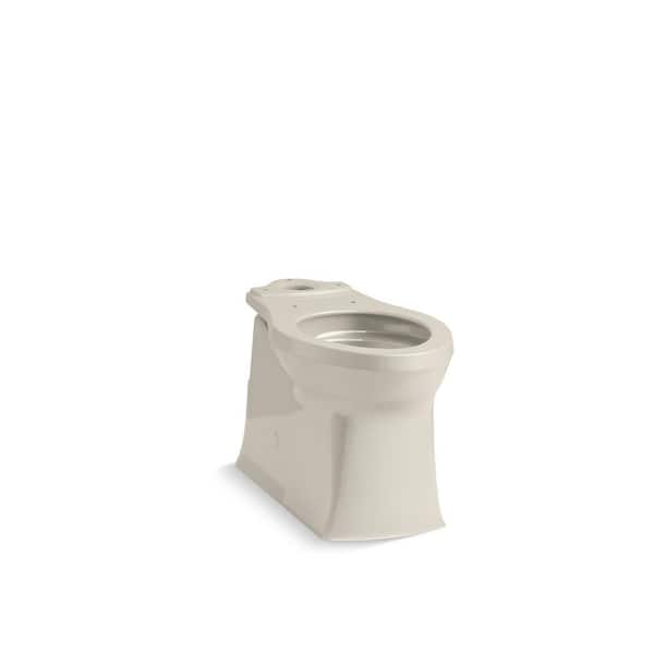 KOHLER Corbelle 16.5 in. Skirted Elongated Toilet Bowl Only in Sandbar ...
