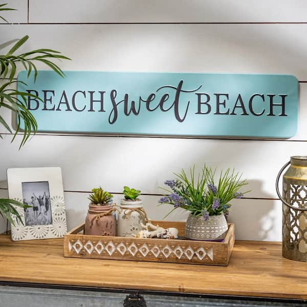 Metal Beach Wall Decor Set Of 2 94961ec The Home Depot