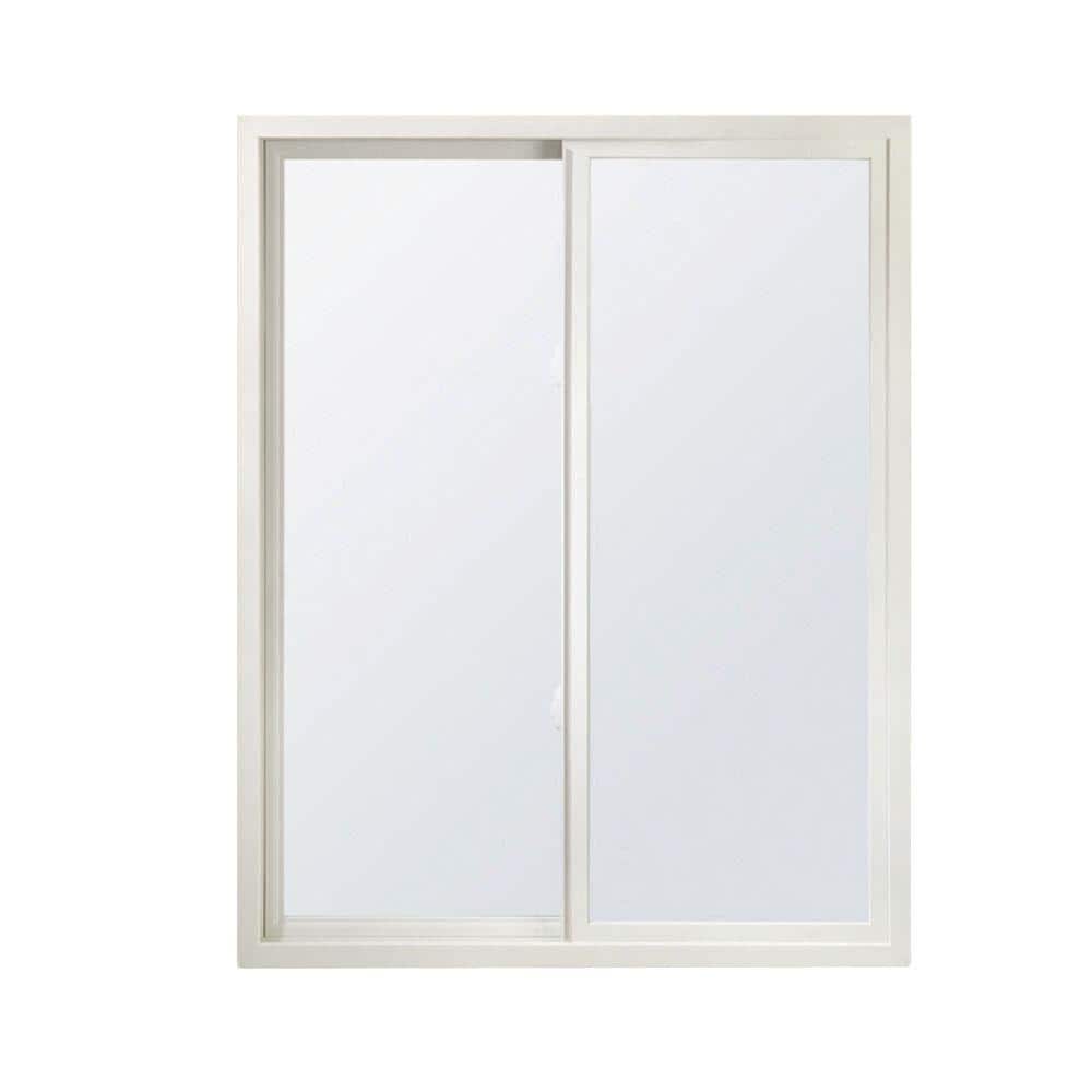 23-1/2 in. x 23-1/2 in. 100 Series XO (Active Left) White Gliding Composite