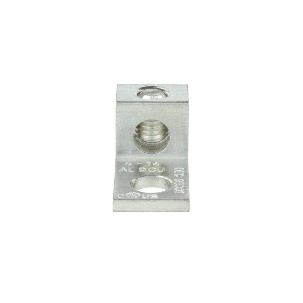 14 AWG to 4 AWG Dual Rated Mechanical Lug with 1 Conductor and 1 Hole Mount