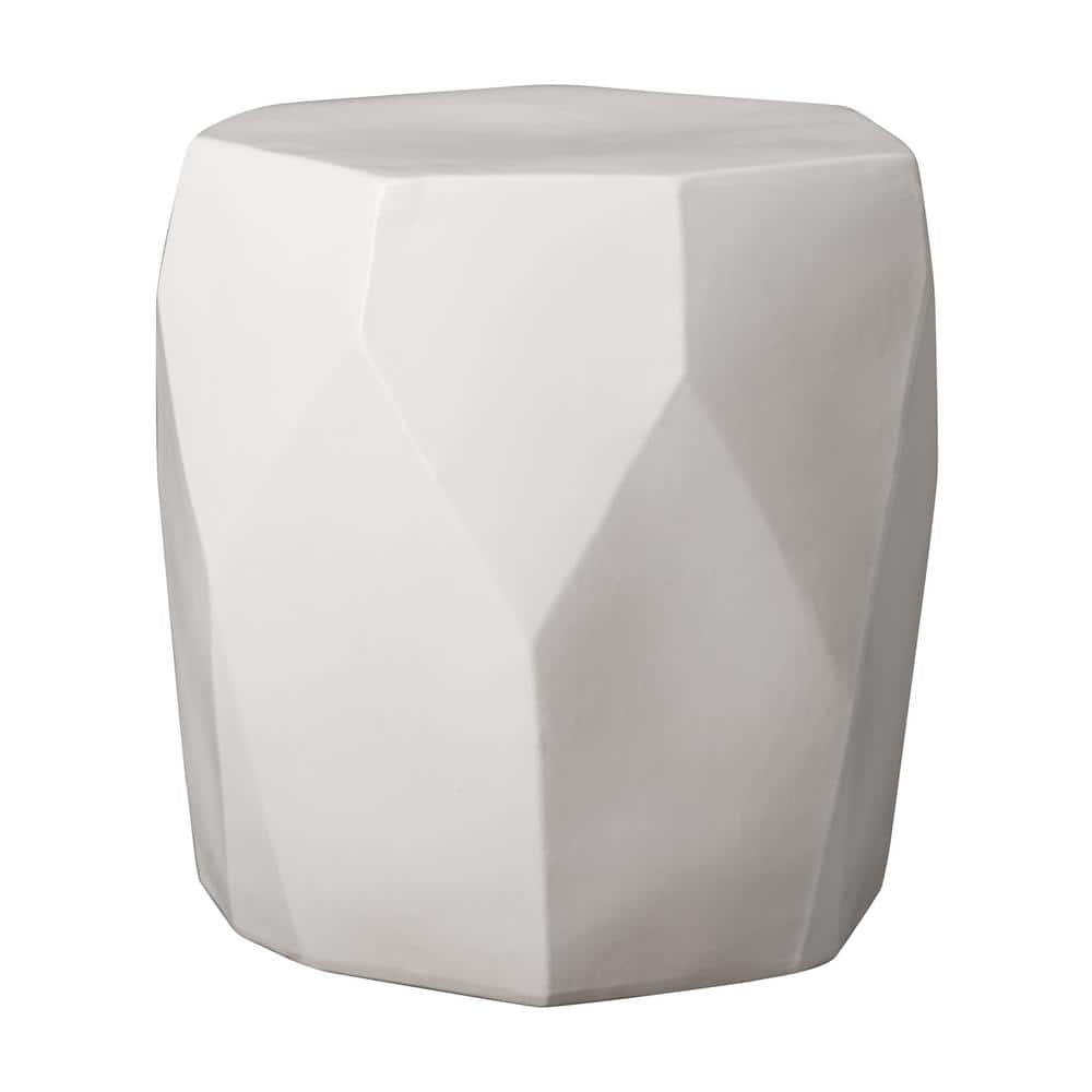 18 in. H White Heptagon Ceramic Garden Stool price history on PriceWatchPro
