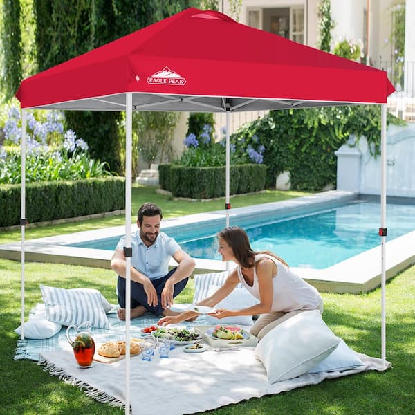 EAGLE PEAK 6.6 ft. x 6.6 ft. Outdoor Potable Pop-Up Canopy Tent with Roller Bag