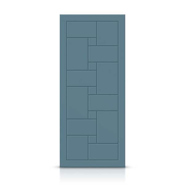 CALHOME 24 in. x 80 in. Hollow Core Dignity Blue Painted Composite MDF Interior Door Slab