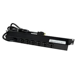Wiremold Perma Power 6-Outlet 20 Amp Rackmount Computer Grade Surge Strip with Lighted On/Off Switch, 15 ft. Cord