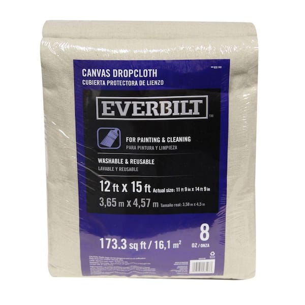 Everbilt 12 ft. x 15 ft. 8 oz. Canvas Drop Cloth