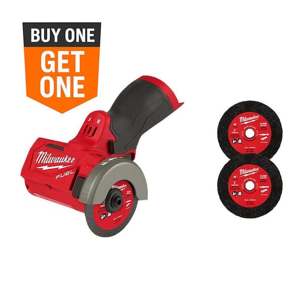 M12 FUEL 12V 3 in. Lithium-Ion Brushless Cordless Cut Off Saw (Tool-Only) with 3 in. Metal Cut Off Wheels (6-Pack)