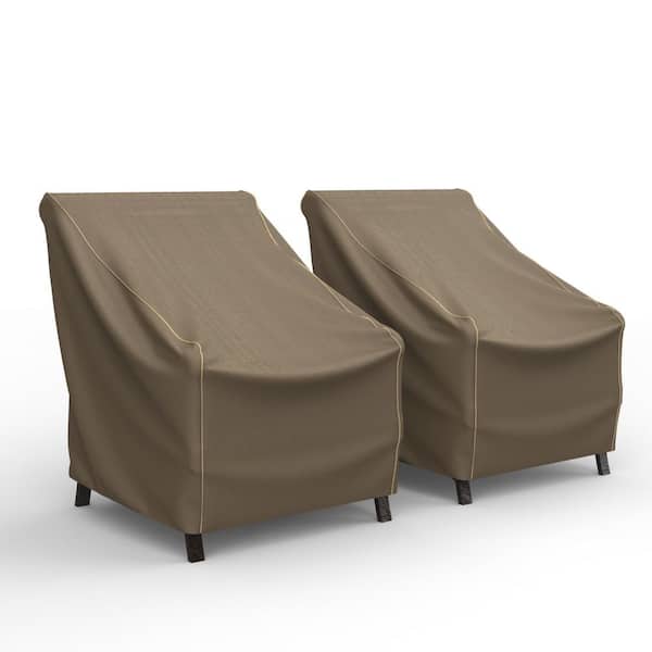 Budge StormBlock Hillside Small Black-Tan Patio Chair Cover (2 Pack)
