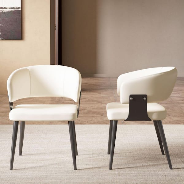 THE RIGHT PATH 2 Piece Set, Off-White Artificial Leather, Dining