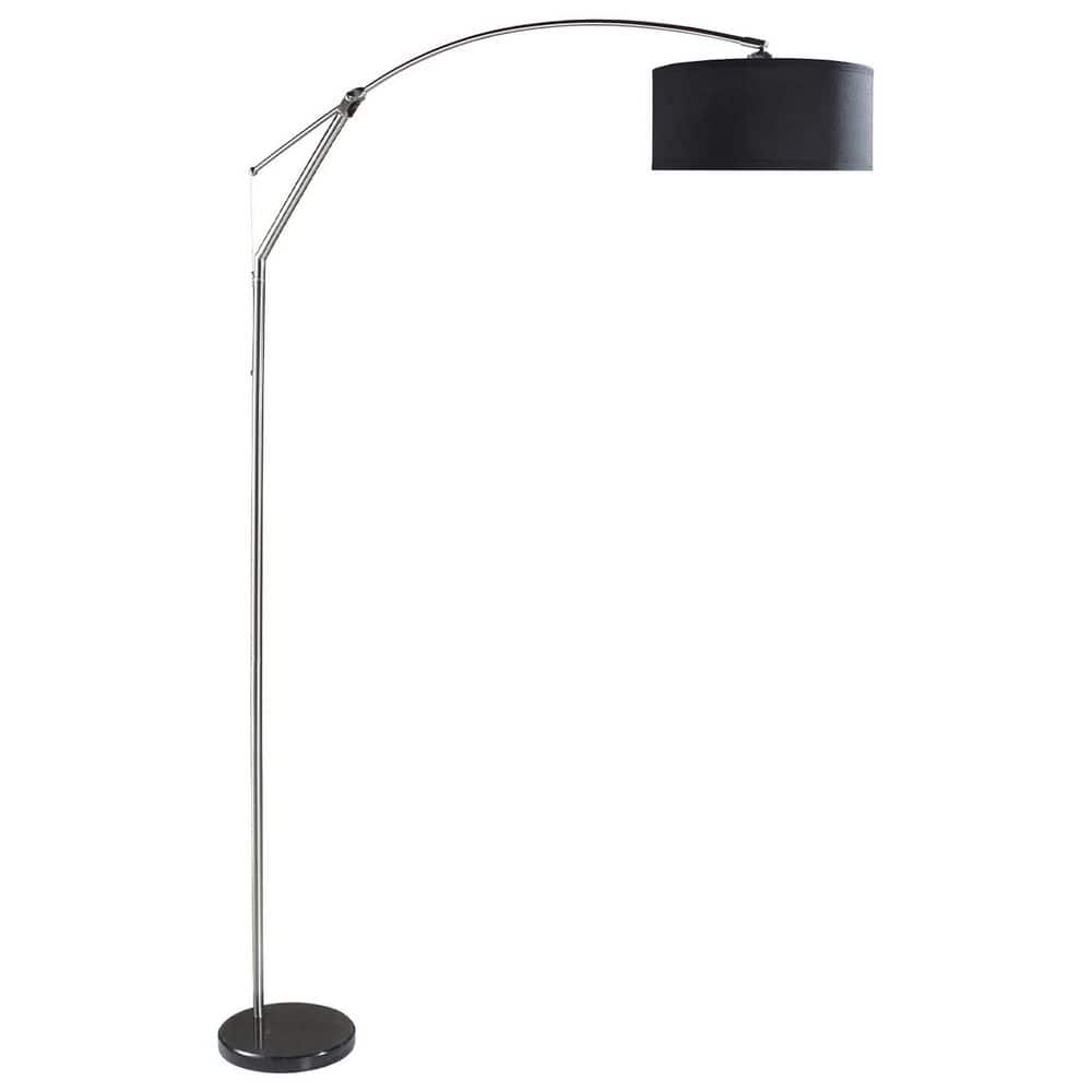 81 in. Black Architect Standing Floor Lamp with Adjustable Arm for Living R