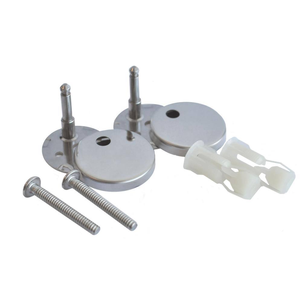 Icera Toilet Seat Bolt Assembly Kit With Polished Chrome Hinge Caps Sb 242 500 The Home Depot