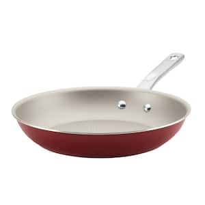 Home Collection 11.5 in. Aluminum Nonstick Skillet in Sienna Red