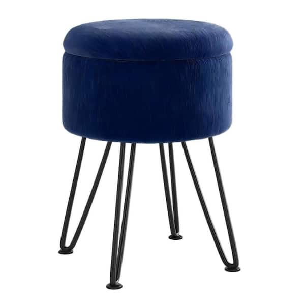 navy blue dressing table stool Dressing Table Navy Blue Velvet Stool Whatseaso Blue Velvet Makeup Vanity  Stool With Black Legs WJ314WJ5