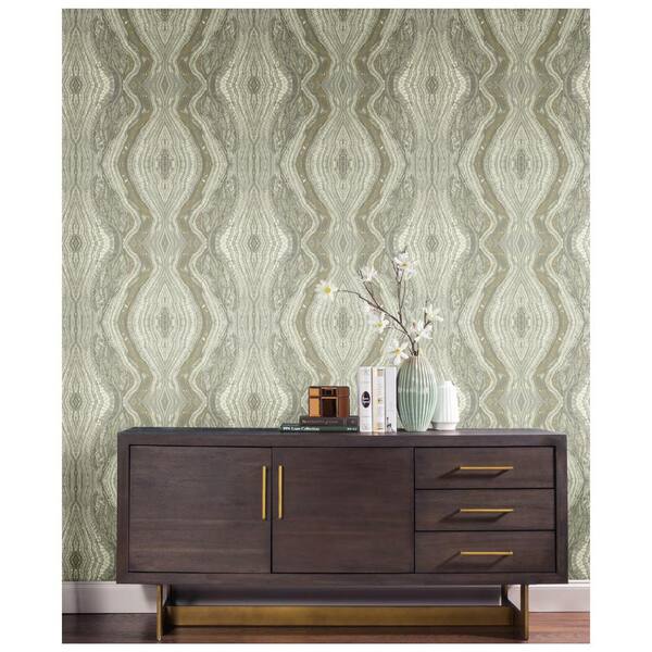 NT6104 - Metallic Cream Scallop Wallpaper-Candice Olson