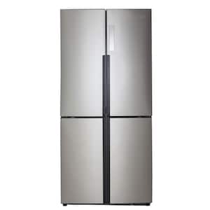 16.4 cu. ft. Quad French Door Freezer Refrigerator in Stainless Steel, Fingerprint Resistant