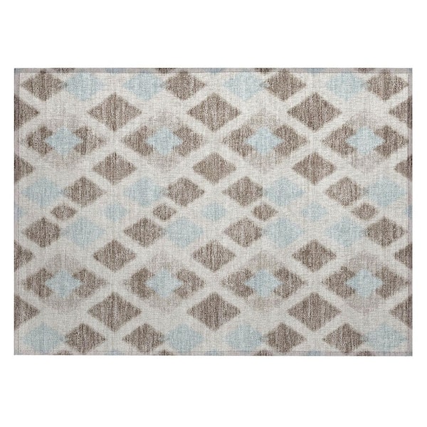 Chantille Machine Washable Indoor/Outdoor Abstract ACN3021 Mocha 2 ft. x 3 ft. Accent Rug