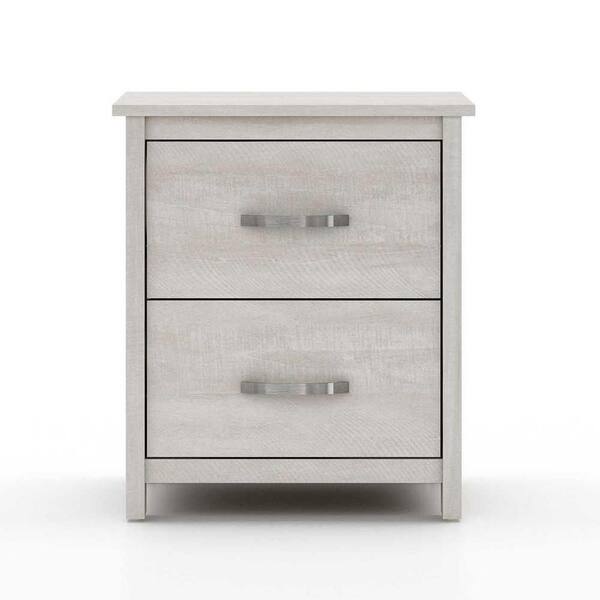 GALANO Layton 2-Drawer Dusty Gray Oak Nightstand Sidetable (21.9 