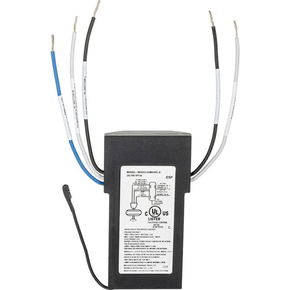 Black Universal WiFi Remote Control for Ceiling Fans