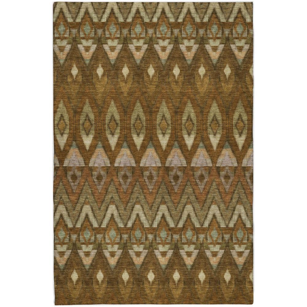 Dream Shag Premium Machine Washable Abstract ADS617 Brown 5 ft. x 7 ft. 6 in. Area Rug price history on PriceWatchPro