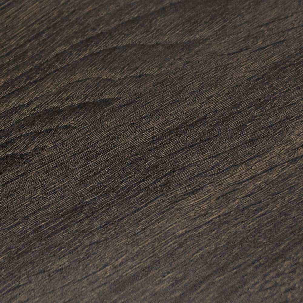 Dark Gray Oak L-Shaped Computer Desk with X-Pattern Legs